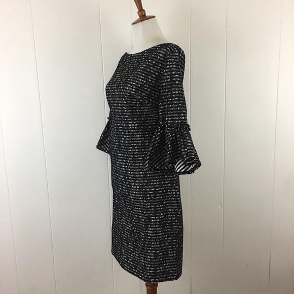 Banana Republic Flutter Sleeve Striped Lace Dress - Picture 5 of 9